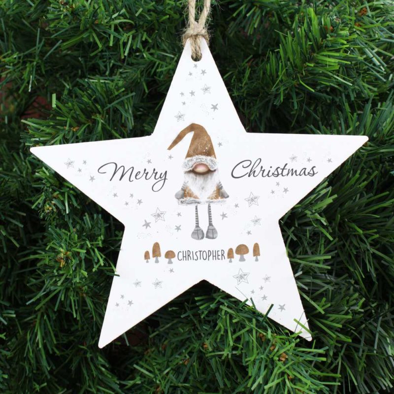 Personalised Christmas Gonk Star Decoration