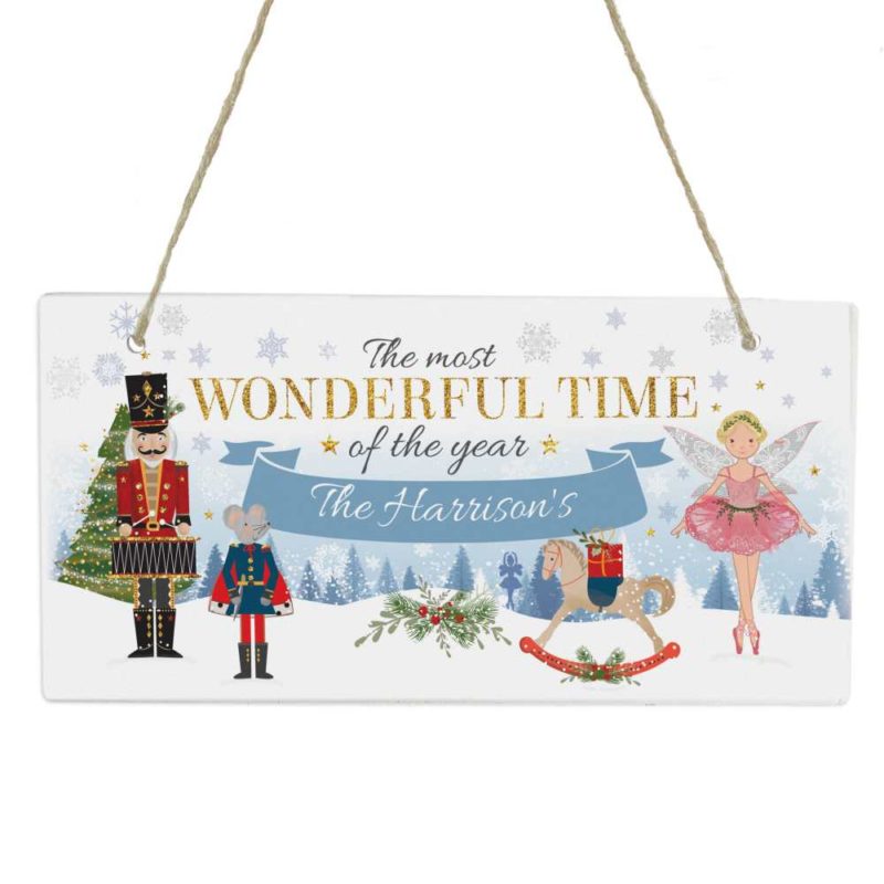 Personalised Nutcracker Wooden Christmas Sign