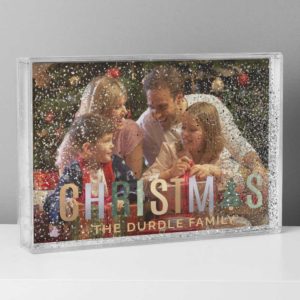 Personalised Christmas Glitter Shimmer 'Our Family' 6x4 Photo Frame