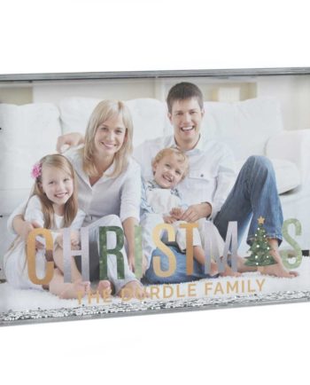 Personalised Christmas Glitter Shimmer 'Our Family' 6x4 Photo Frame