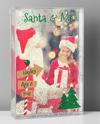 Personalised Santa & Me 6x4 Glitter Shaker Photo Frame