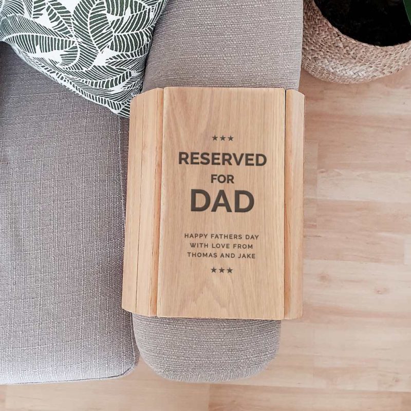 Personalised Wooden Sofa Armrest Tray