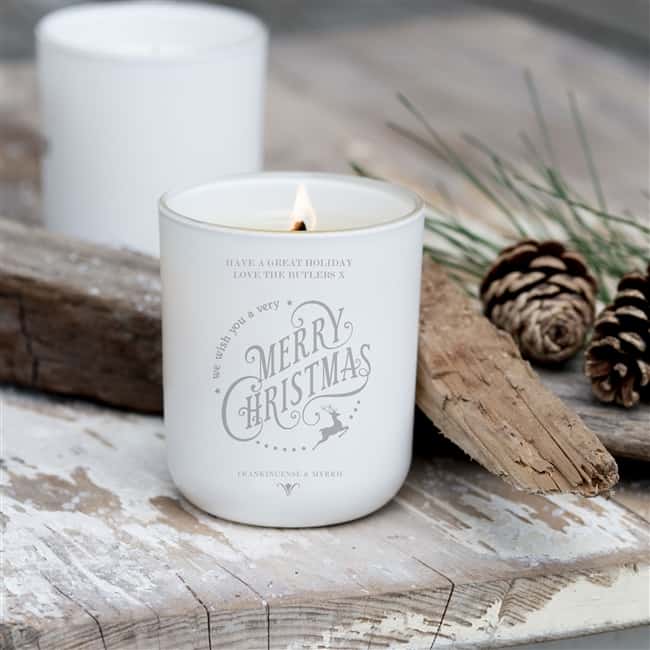 Personalised Luxury 'Merry Christmas' Soy Candle