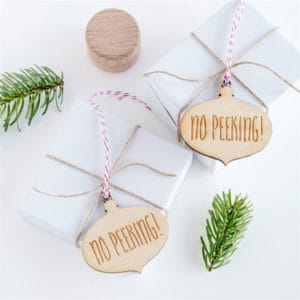 'No Peeking' Bauble Gift Tags
