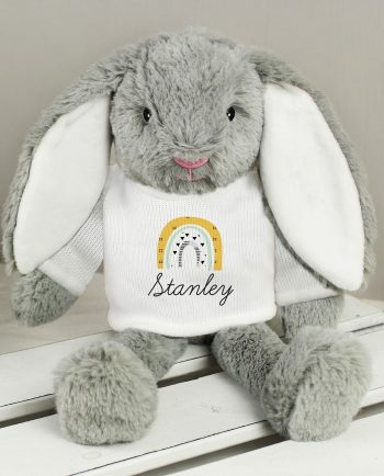 Personalised Rainbow Bunny Rabbit Soft Toy