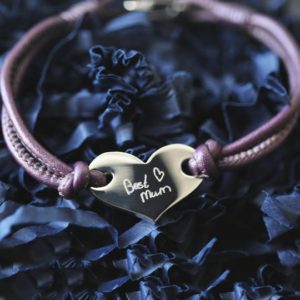 Personalised Own Handwriting Hearts Forever Bracelet