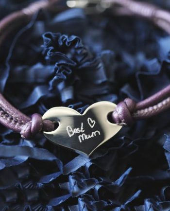 Personalised Own Handwriting Hearts Forever Bracelet