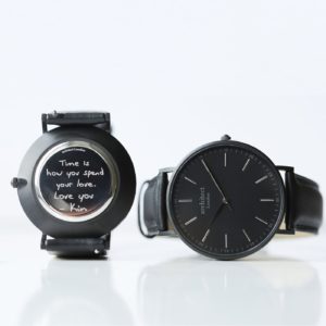 Personalised Own Handwriting Mens Minimalist Black Watch
