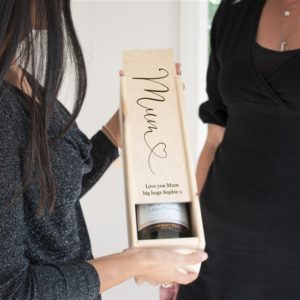 Personalised Mum Wooden Bottle Gift Box