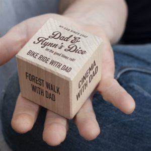 Personalised Wooden Dad & Me Dice