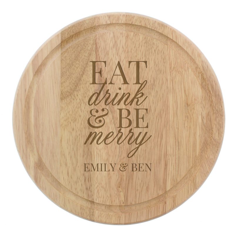 Personalised 'Eat Drink and Be Merry' Chopping Board