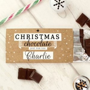 Personalised 'Just For You' Christmas Milk Chocolate Bar