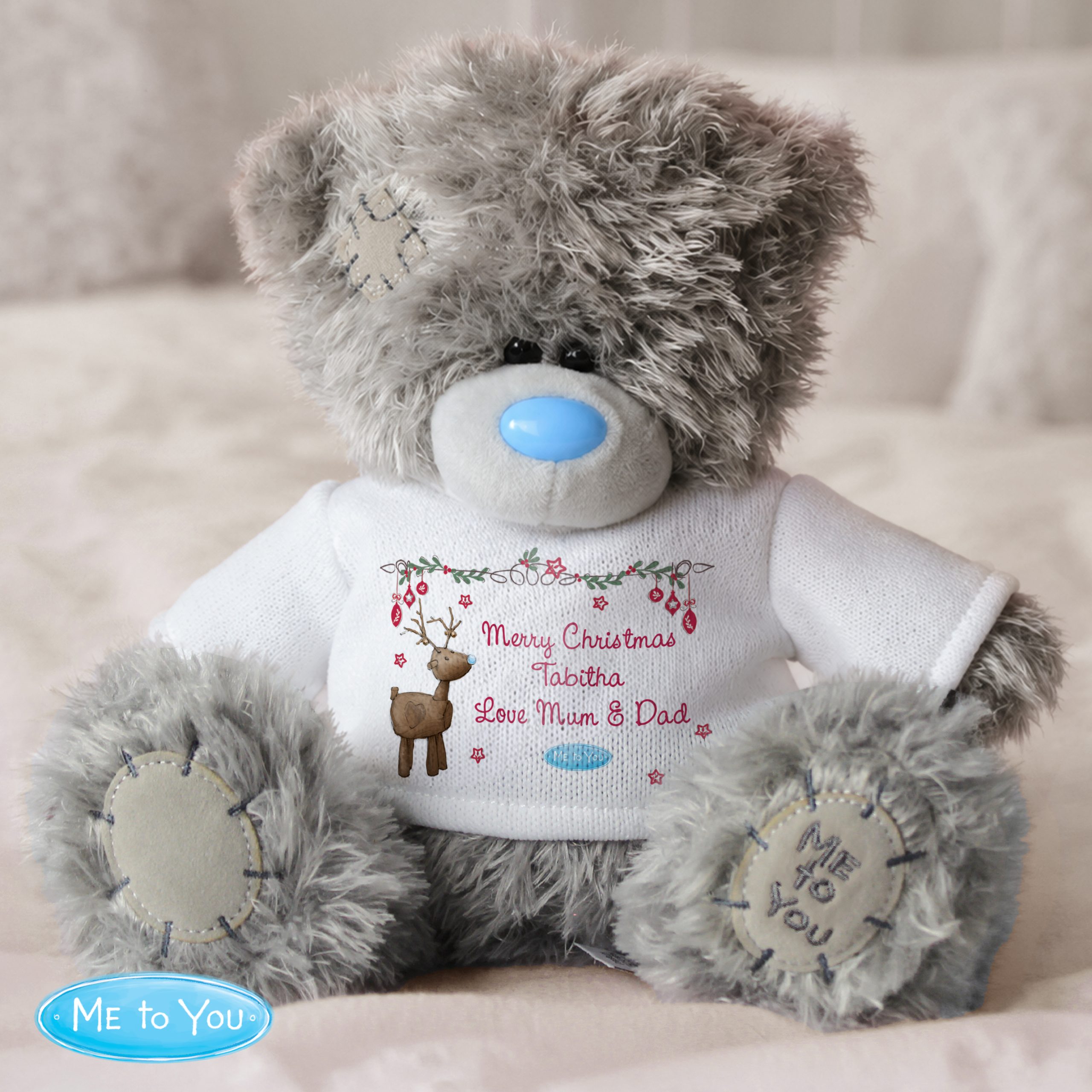 Personalised 'Christmas Reindeer' Me To You Bear