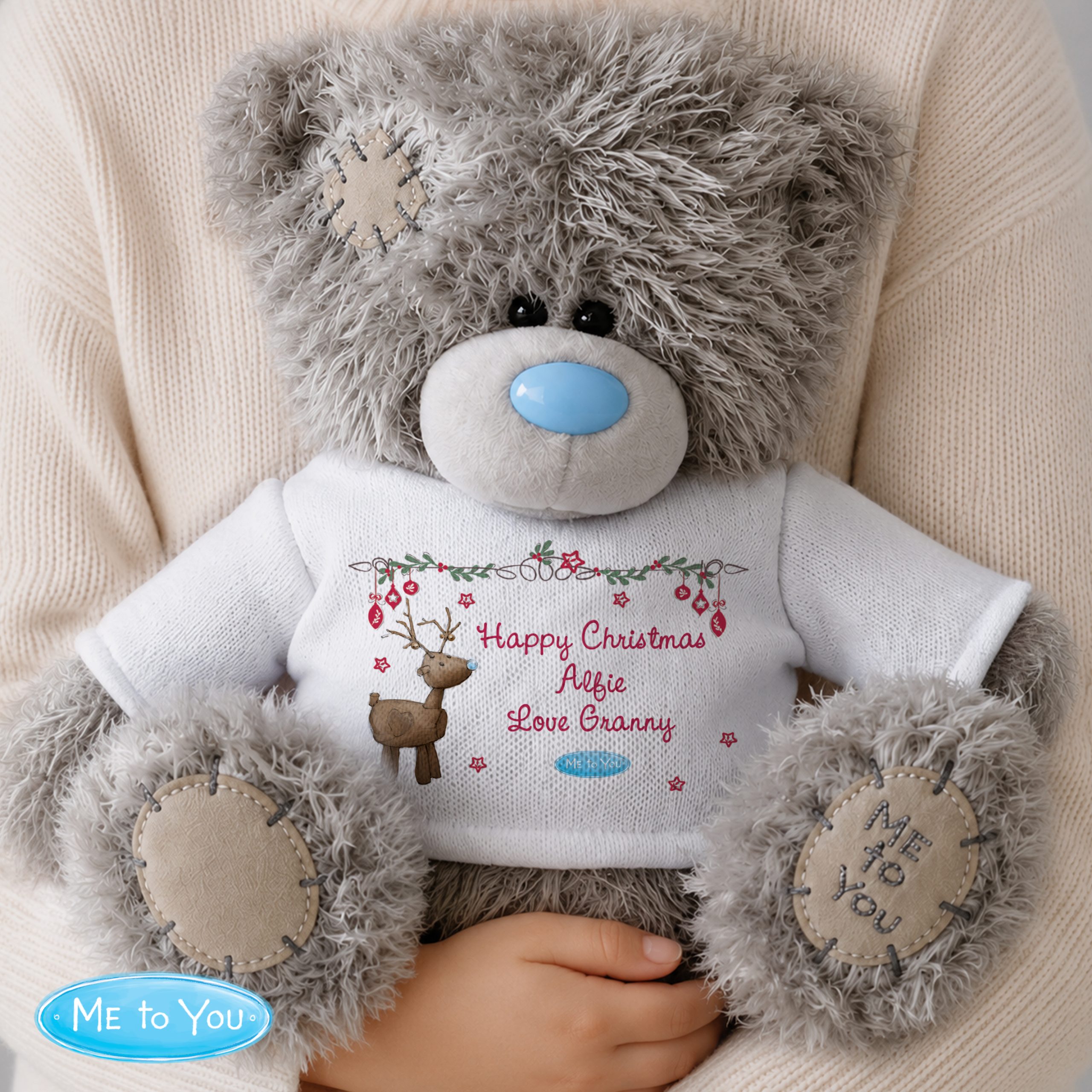 Personalised 'Christmas Reindeer' Me To You Bear