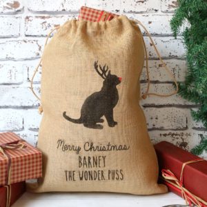 Personalised Christmas Cat Sack