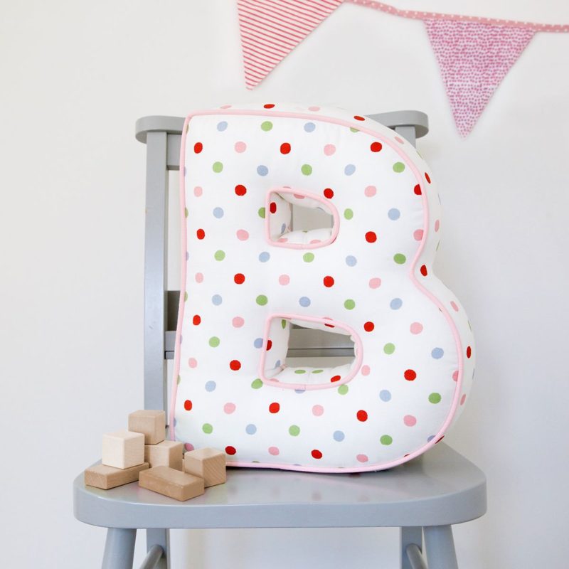 Personalised Spotty Letter Cushion
