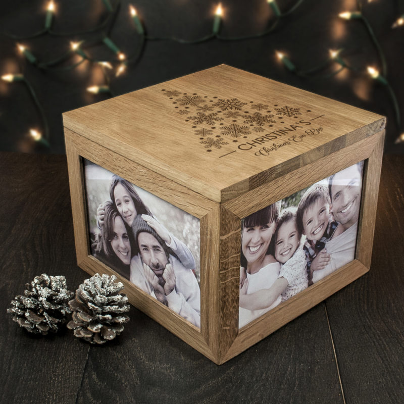 Personalised 'Christmas Tree' Memory Photo Box