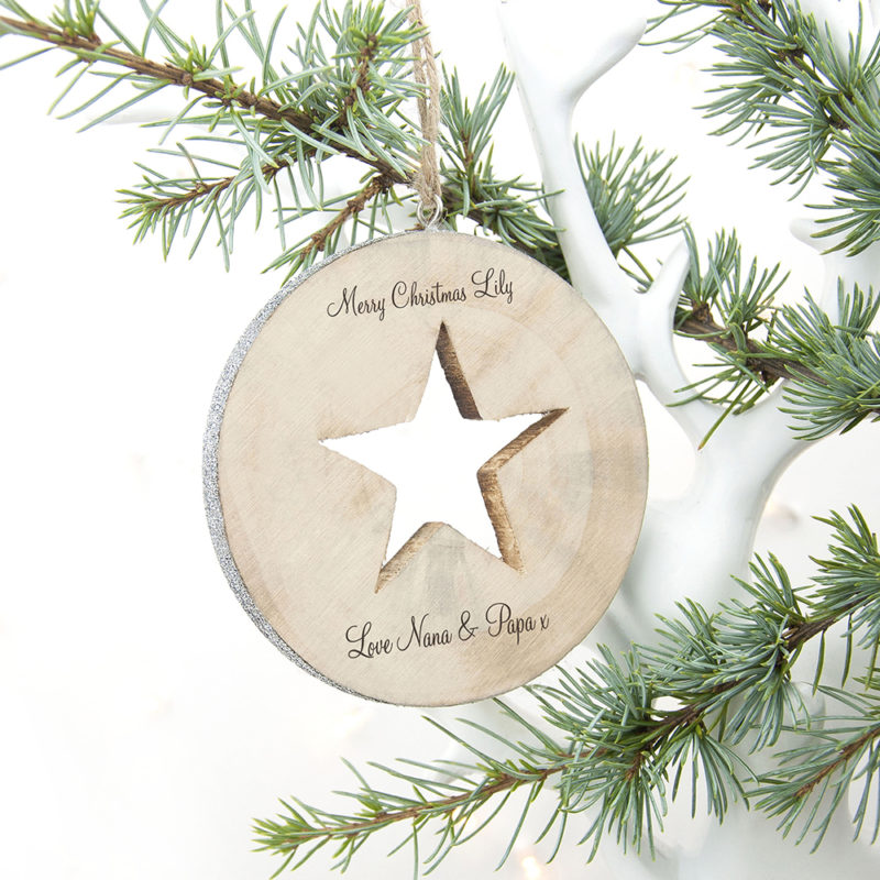Personalised 'Sparkle Star' Christmas Decoration