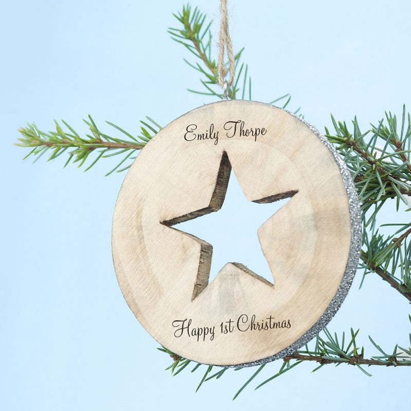 Personalised 'Sparkle Star' Christmas Decoration
