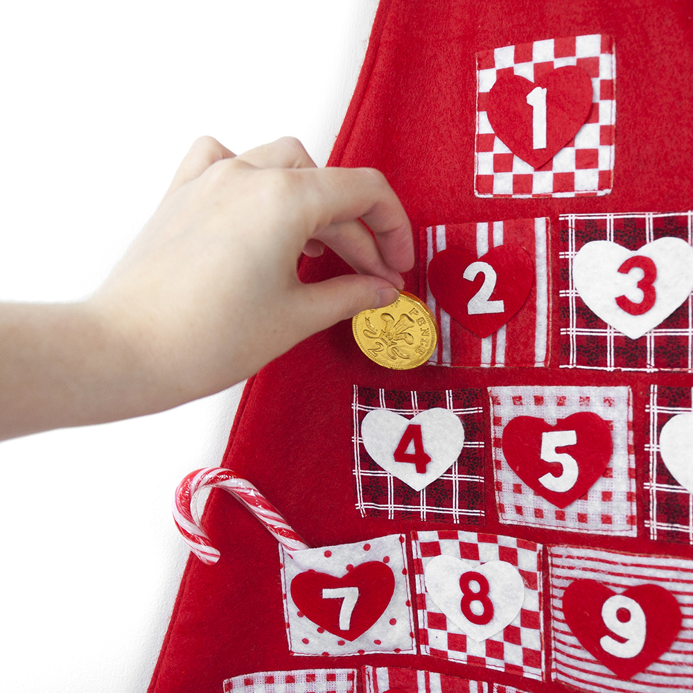 Personalised Festive Hanging Advent Calendar Christmas Gift