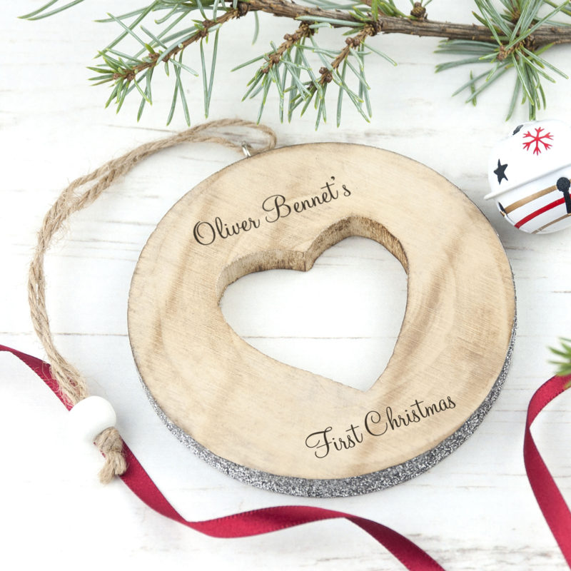 Personalised 'Sparkle Heart' Christmas Decoration