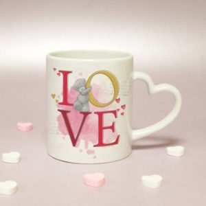 Personalised Me To You LOVE Heart Handled Mug