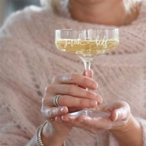 Personalised 'Couples' Champagne Coupe Glass