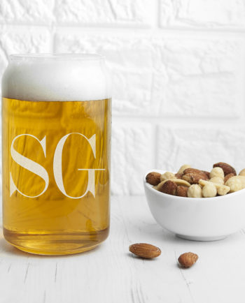 Personalised Monogram Can Glass