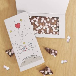 Personalised Out Of This World Milk Chocolate Card