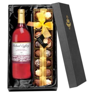 Personalised Rosé Wine & Chocolate Truffles