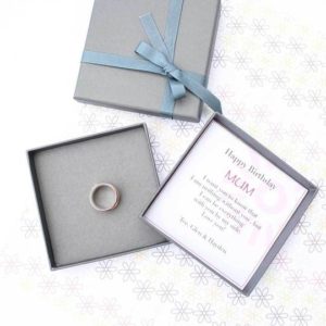 Sterling Silver Trio Spinning Ring With Sentiments Card
