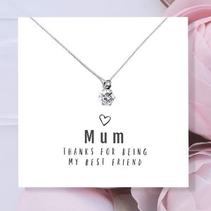 Mum Best Friend Necklace and Sentiments Card