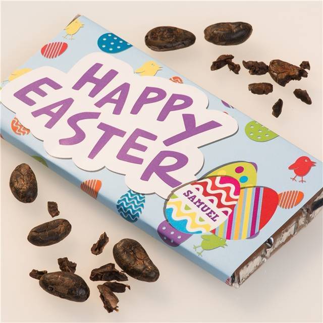 Personalised 'Happy Easter' Milk Chocolate Bar