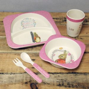Personalised Flopsy Bamboo Breakfast Set