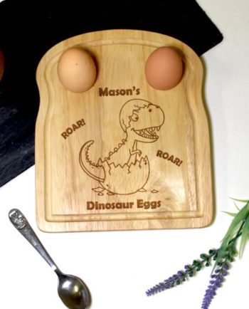 Personalised Dinosaur Egg and Soldiers Board