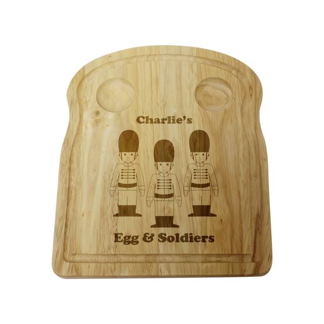 Personalised 'Soldiers' Egg and Soldiers Board