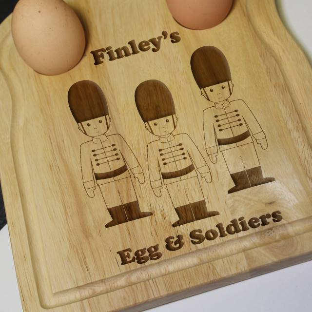 Personalised 'Soldiers' Egg and Soldiers Board