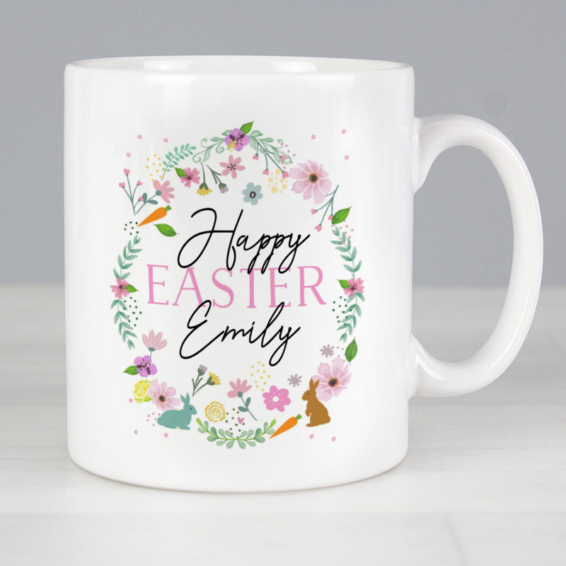 Personalised Happy Easter Springtime Ceramic Mug
