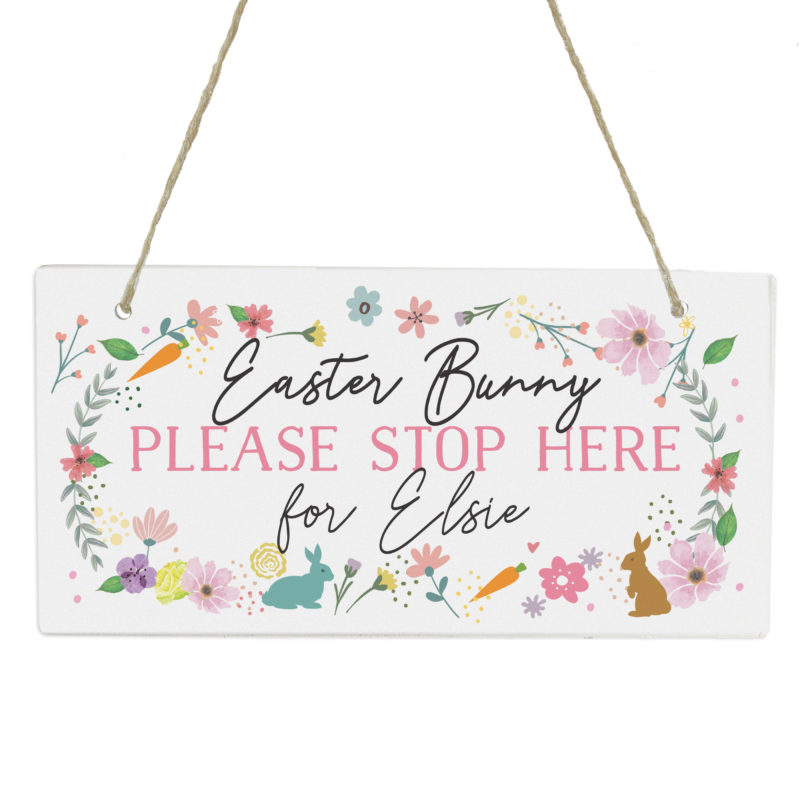 Personalised 'Easter Bunny' Wooden Sign