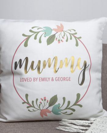 Personalised Floral Wreath Cushion Cover
