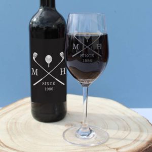 Personalised Golf Red Wine Gift Set