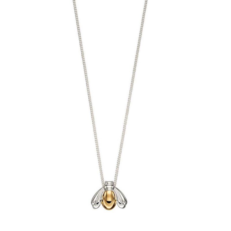 Bumble Bee 9ct Gold & Sterling Silver Necklace