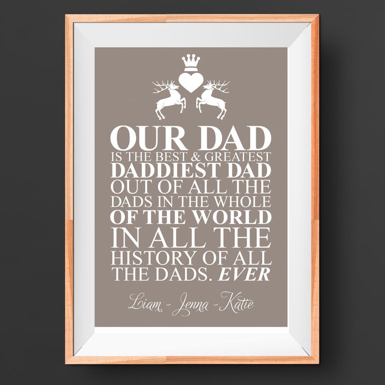 Father's Day 'Best Dad' Personalised Print