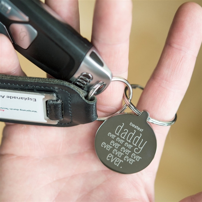 Personalised Bestest Daddy Ever Keyring