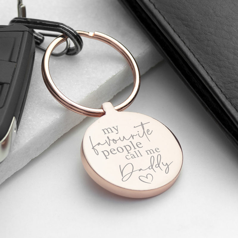 Personalised Favourite Daddy Keyring