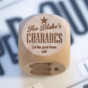 Personalised Charades Wooden Dice