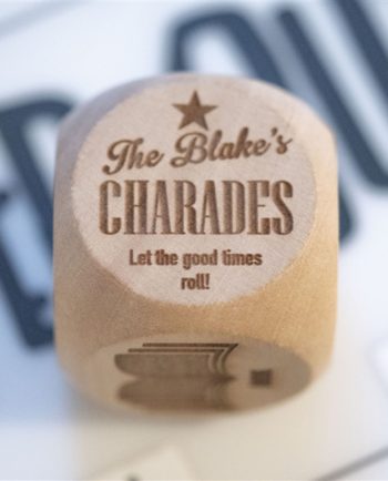 Personalised Charades Wooden Dice