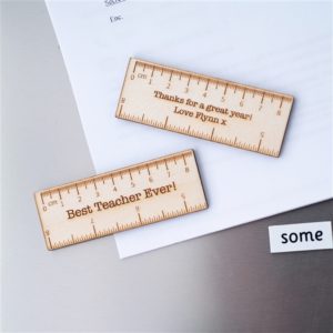 Personalised Wooden Ruler Teacher Magnets