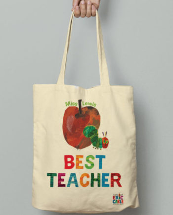 Personalised Hungry Caterpillar Best Teacher Tote Bag