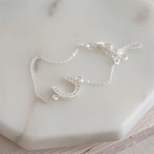 Lucky Horseshoe Sterling Silver Bracelet